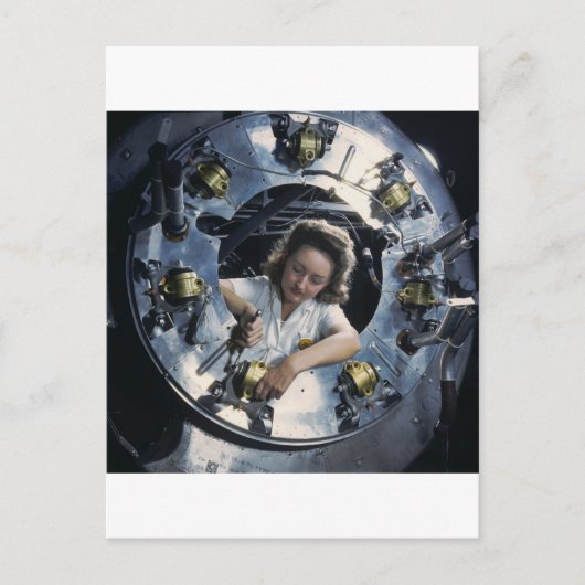 B-25ボンバー・エンジン・レディ、1942年 ポストカード (正面)