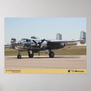 B-25ミッチェルボマー飛行機 ポスター