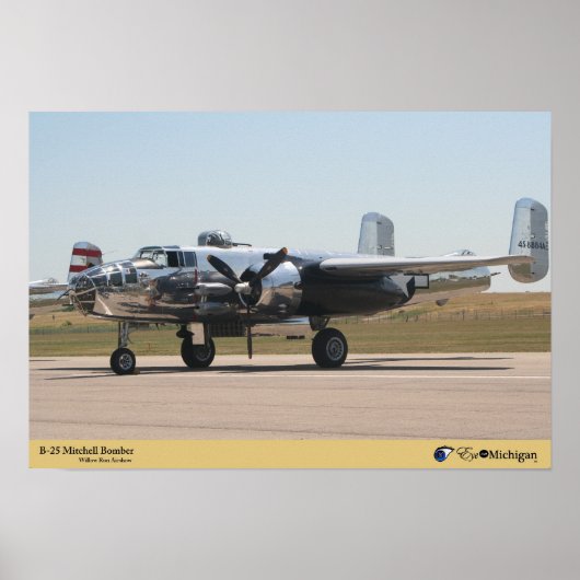 B-25ミッチェルボマー飛行機 ポスター (正面)