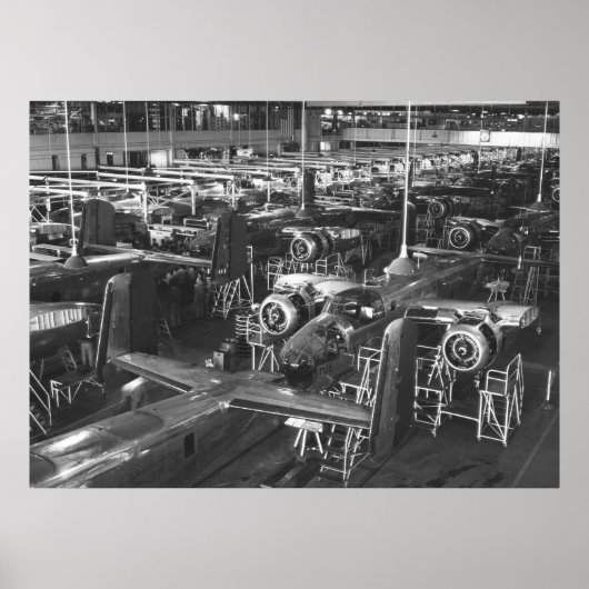 B-25ミッチェル爆撃機， 1942 ポスター (正面)