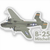 B-25ミッチェル第2次世界大戦中爆撃機 シール (正面)