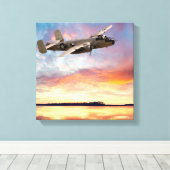 B-25ミッチェル キャンバスプリント (インサイチュ (ウッドフロア))