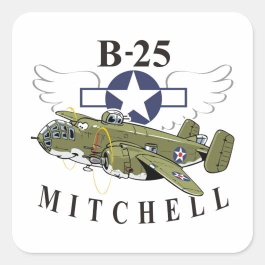 B-25ミッチェル スクエアシール (正面)