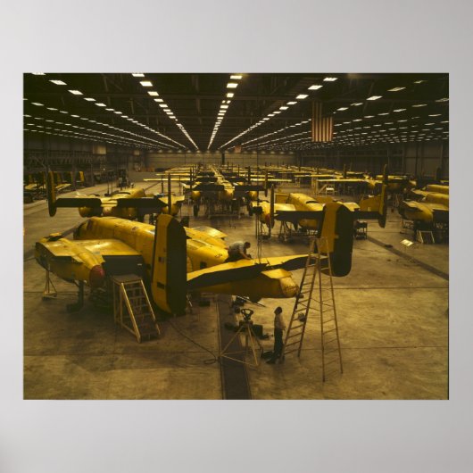 B-25爆撃機の組立て ポスター (正面)