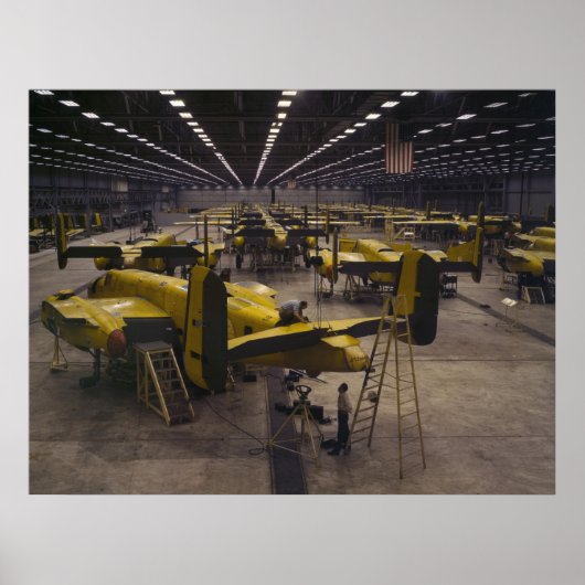 B-25爆撃機アセンブリ ポスター (正面)
