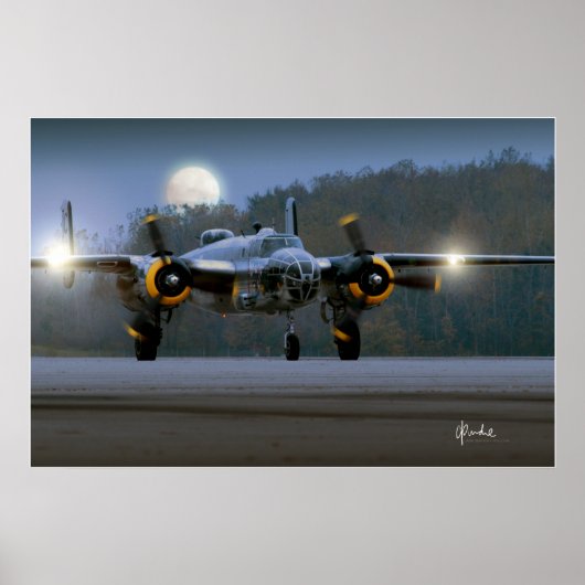 B-25 Mitchell at Night ポスター (正面)