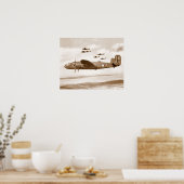 B-25 Mitchell Bomber flight poster ポスター (キッチン)