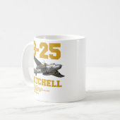 B-25 Mitchell | WW2 Plane コーヒーマグカップ (正面左)