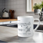 B-25B Mitchell Doolittle – 飛行機の設計図BD コーヒーマグカップ