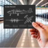 B-25B Mitchell Doolittle – 飛行機の設計図PD ポストカード