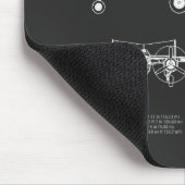 B-25B Mitchell Doolittle – 飛行機の設計図PD マウスパッド (コーナー)