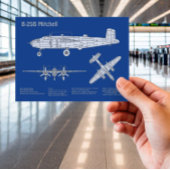 B-25B Mitchell Doolittle – 飛行機設計図ABD ポストカード