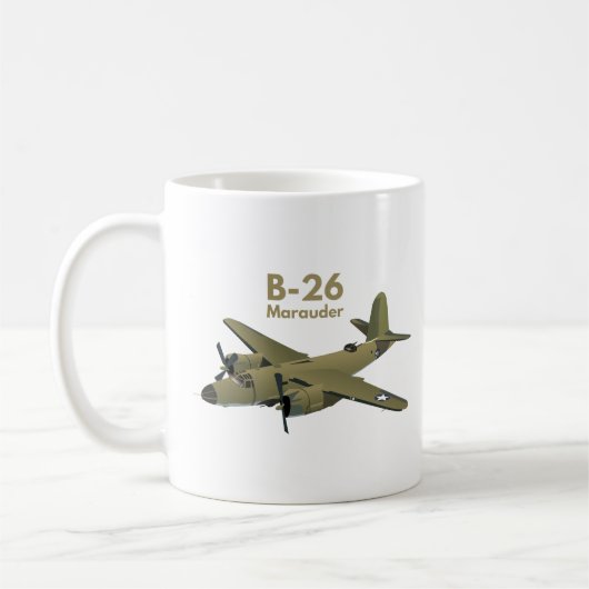 B-26マローダー第2次世界大戦中爆撃機 コーヒーマグカップ (左)
