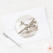 B-29スーパーフォートステッカー ラウンドシール (封筒)