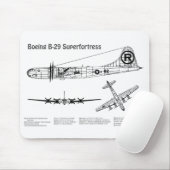 B-29スーパーフォートレス – 飛行機の設計図の計画BD マウスパッド (マウス)