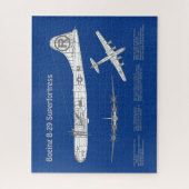 B-29スーパーフォートレス – 飛行機の設計図プランABD ジグソーパズル (縦)