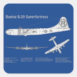 B-29スーパーフォートレス – 飛行機の設計図プランABD スクエアシール