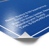 B-29スーパーフォートレス – 飛行機の設計図プランABD フォトプリント (角)