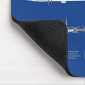 B-29スーパーフォートレス – 飛行機の設計図プランABD マウスパッド (コーナー)