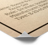 B-29スーパーフォートレス – 飛行機の設計図プランSD ポスター (角)