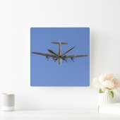 B-29爆撃機Doc時計 スクエア壁時計 (ホーム)