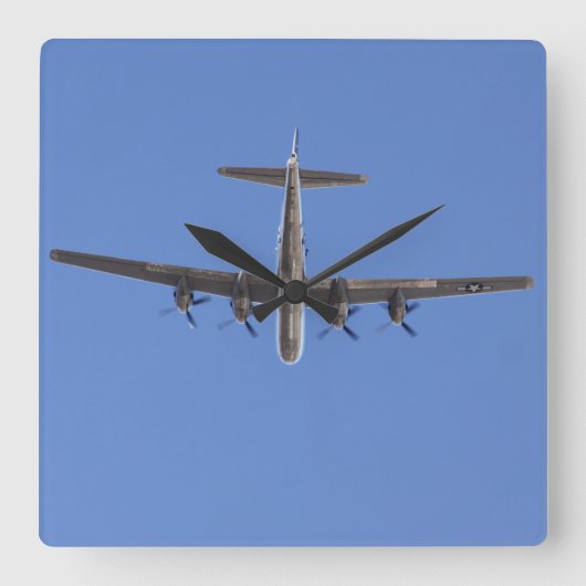 B-29爆撃機Doc時計 スクエア壁時計 (正面)