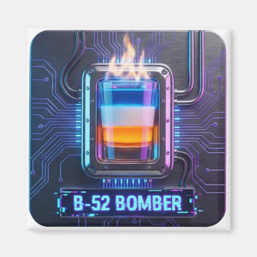 B-52ショット サイバーパンクバー マグネット (正面)