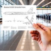 B-52ストラトフォレス – 飛行機の設計図の計画BD ポストカード