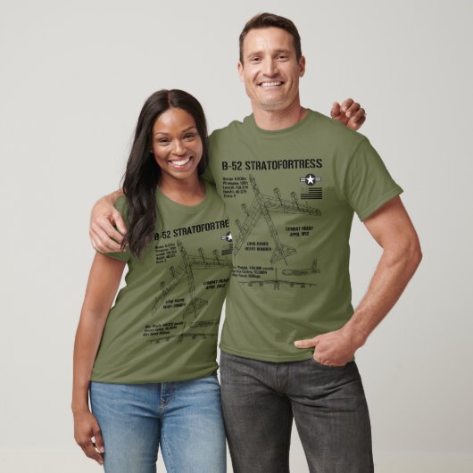 B-52ストラトフォートレス仕様軍隊航空機B52 Tシャツ (ユニセックス)