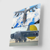 B-52Hストラトフォートレス スクエア壁時計 (傾斜)