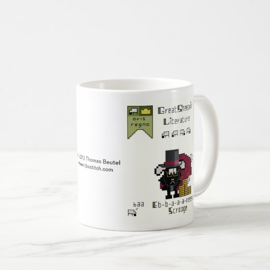 B-a-a-a-hのばかばかしいクリスマスのマグ コーヒーマグカップ (正面右)