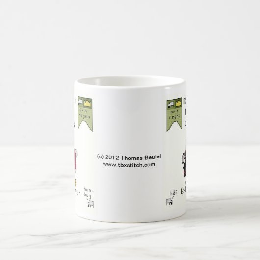 B-a-a-a-hのばかばかしいクリスマスのマグ コーヒーマグカップ (中央)