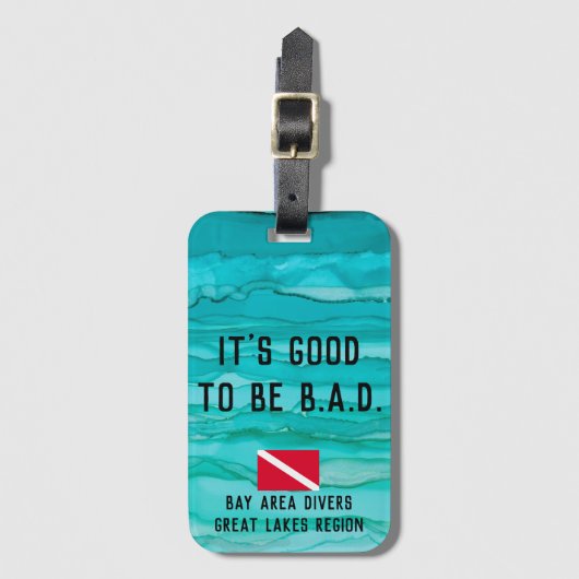 "B.A.D. "であることはよいです ラゲッジタグ (正面縦)