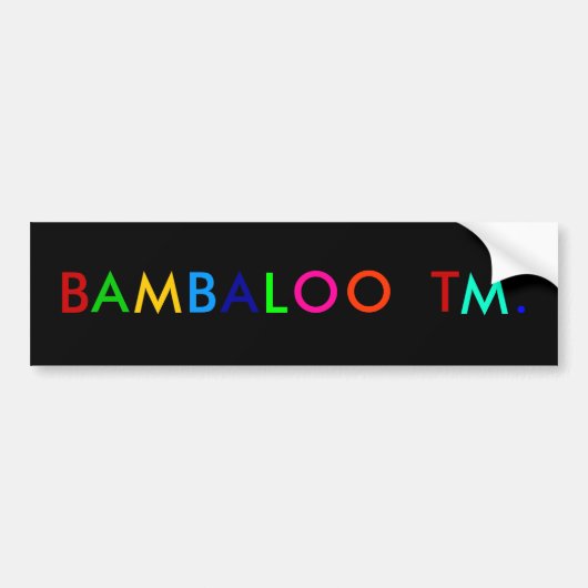 B、A、M、B、A、L、O、O、T、M。 バンパーステッカー (正面)