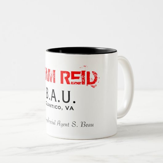 B.A.U.、Quantico、VAの監督の特別捜査官… ツートーンマグカップ (正面右)