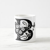 B Alphabet black butterfly モーフィングマグカップ (中央)