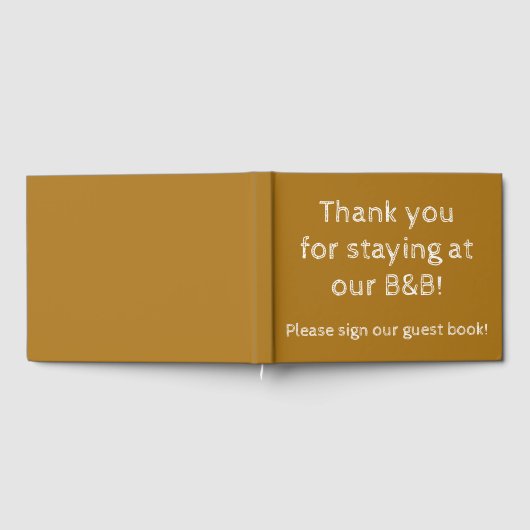「B&Bにご滞在いただきありがとうございます。」 ゲストブック (全面)