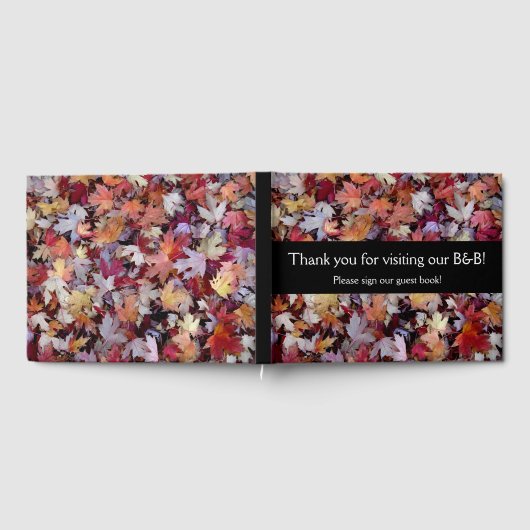 「B&Bをご訪問いただきありがとうございます」+紅葉 ゲストブック (全面)