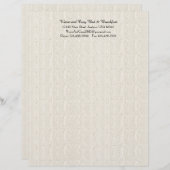 B&Bゲスト素朴情報フィラーページのオフホワイト レターヘッド (正面/裏面)