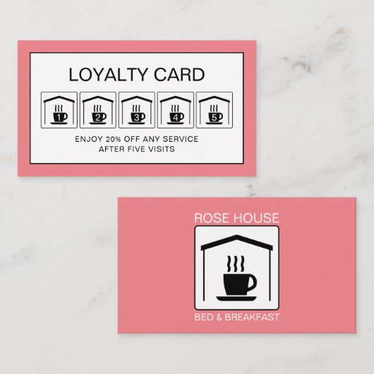 B&Bロゴベッド&ブレックファーストアケーションビジネス ロイヤリティカード (正面/裏面)