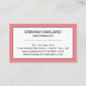 B&Bロゴベッド&ブレックファーストアコモデーション 名刺 (裏面)