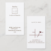 B&B心地よいイン国際的コミュニティ2020 名刺 (正面/裏面)