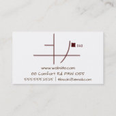 B&B心地よいイン 名刺 (裏面)