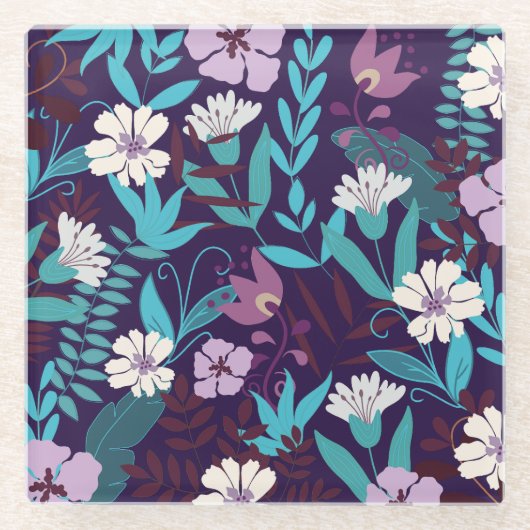 B&B魅力的フローラコースター ガラスコースター (正面)