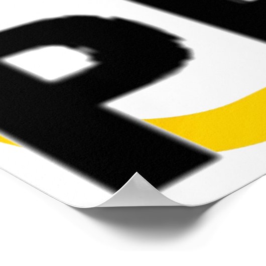 B.B.A.P. Caution Sign ポスター (角)