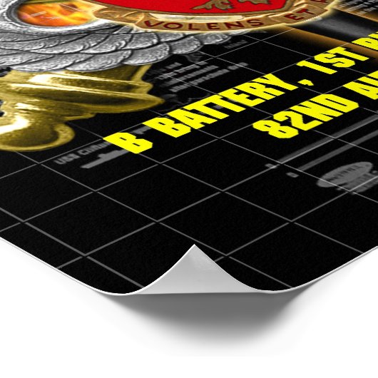 B B Btry第82空挺第320空挺第320FA ポスター (角)