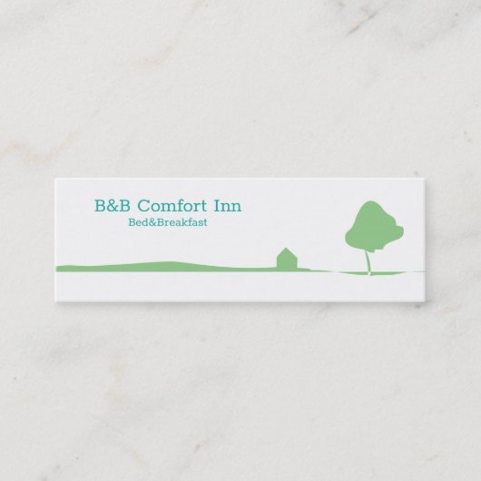 B&B Comfort Inn  Mini Business Card スキニー名刺 (正面)