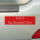 B.B.Dの大きく美しい花型女性歌手 バンパーステッカー (車上)