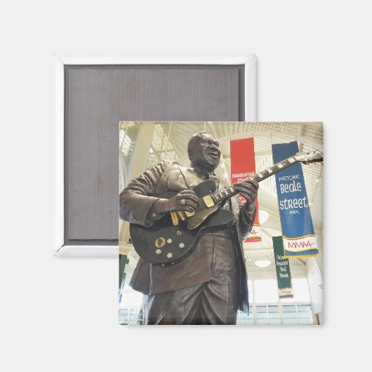 B.B. King Statue - Memphis, Tennessee マグネット (正面/裏面)