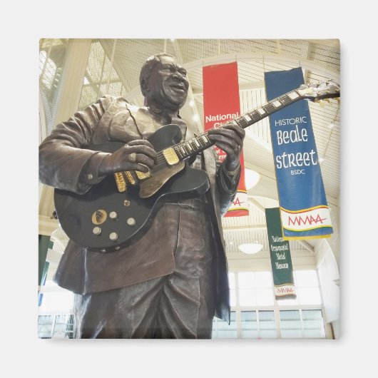 B.B. King Statue - Memphis, Tennessee マグネット (正面)